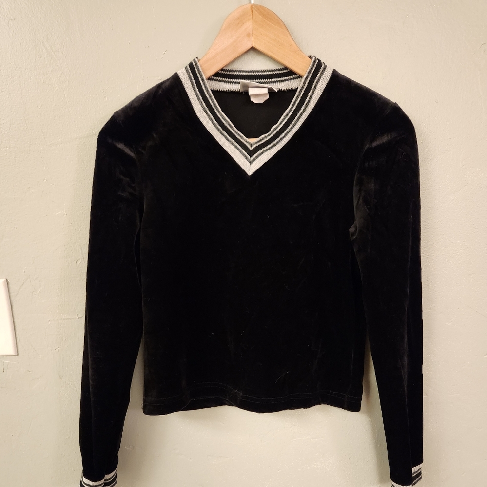 90s 5•7•9 Velour Pullover